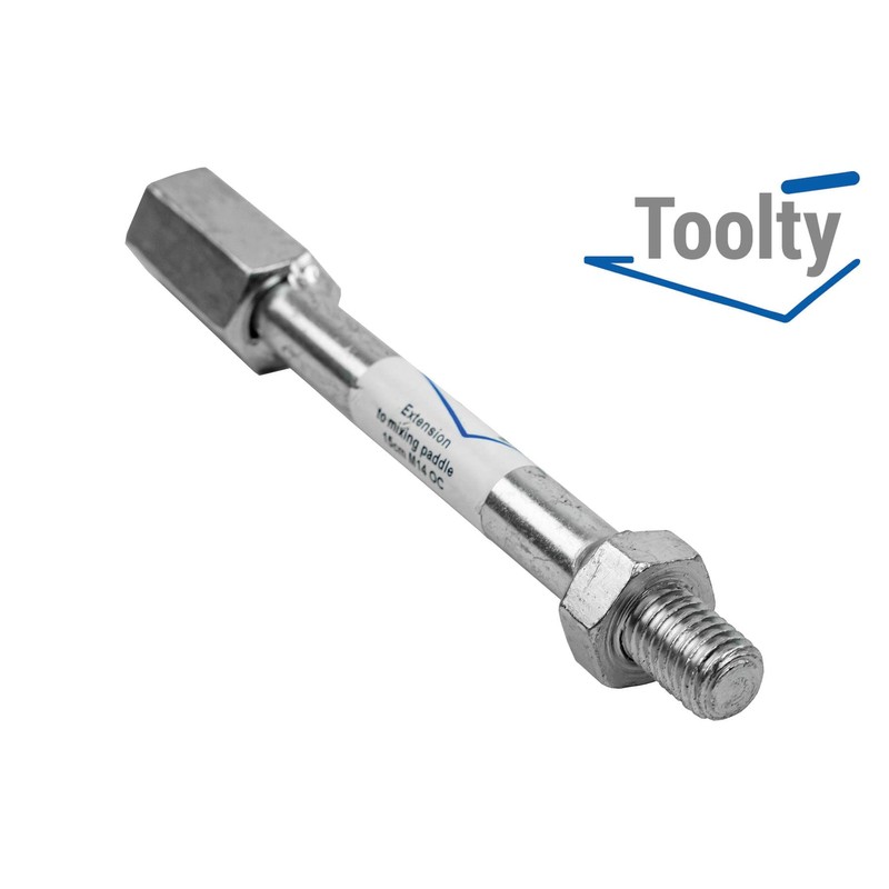 Toolty Professional Mixing Paddle Extension - M14 Thread - Galvanised