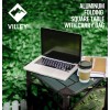 VILLEY Folding Camping Square Table Lightweight Aluminum Adjustable Square Table