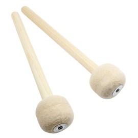Murtenze 2Pack 12.8" Bass Drum Mallet Drum Stick, Wool Felt Head Mallets Percussion Instrument Band Accessory.