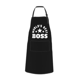 Jumsky World's Greatest Boss Apron - Best Boss Cooking Apron - Printed Apron for Men for Women With Pockets