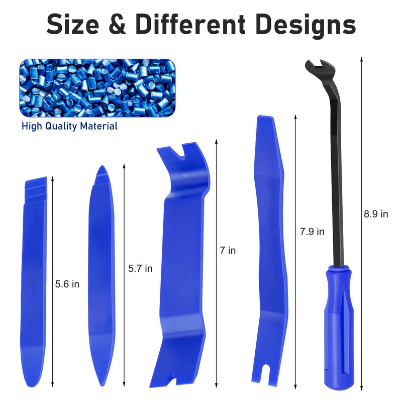 GLK Auto Trim Removal Tool Set, 5pcs Plastic Pry Tool