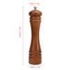 Wooden Pepper Grinder Refillable Rustproof Stainless Steel Core Manual Salt
