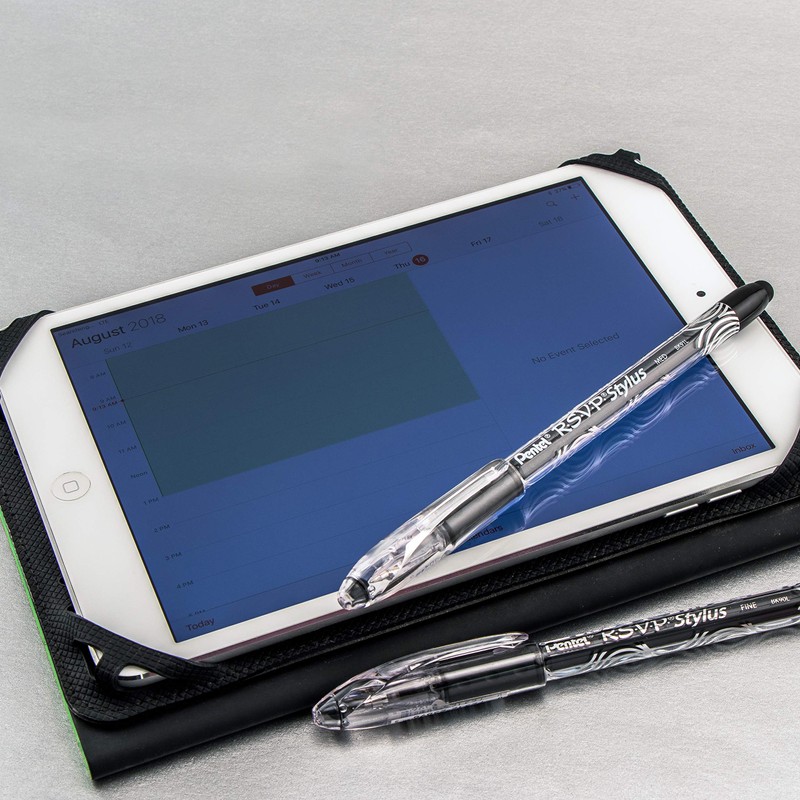 Pentel Rsvp Stylus Ballpoint Pen, Medium Line, Blue Ink, Pack