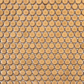 District II Rustic Tan Penny Round Mosaic Tile For Wall & Floor