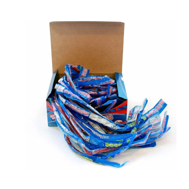 Super Ropes 34" Individually Wrapped Rope, 2oz (15 Pack), Red