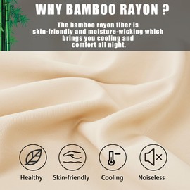 Pillow Cases Queen Size 2 Pack, Bamboo Rayon Cooling Pillowcases with Envelope Closure, Cool Breathable Pillow Case for Hot Sleepers & Night Sweats, 20x30 inches, Khaki