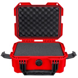 Eylar 11.8" Intact Series Compact Hard Camera Case, Lightweight and Durable Stacker Design with Foam (Red)