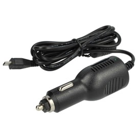 vhbw Car Charger Cable Compatible with Tomtom Start 50, 60 Europe Traffic, 40, 60 Navigation Device - 12 V Charger Black