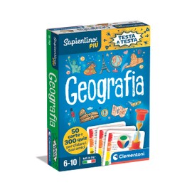 Clementoni - Sapientino Testa Educational Game 6 Years, Quiz, Flashcards, Geography-Made in Italy, Colour Italiano, 16441