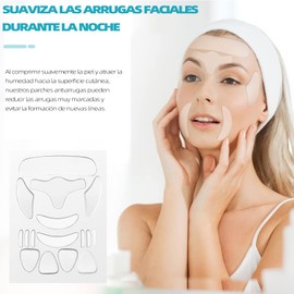 BMNXNNM 18 Pcs Parches de Silicona para Arrugas, Parches de Silicona Antiarrugas Aplicable para Rostro, Cuello y Pecho