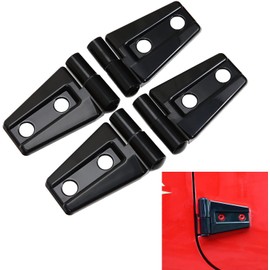 CheroCar Jeep Wrangler Door Hinge Covers for Jeep Wranlger Unlimited Rubicon Sahara Sports Accessories 2007-2018 JK JKU 4pcs Black