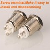 Gebildet 2pcs 16mm Latching Push Button Switch,12V/24V/125V/250V/5A Self-lock Button Switch