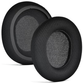 defean Wired Ear Pads Compatible with SteelSeries Arctis Nova Pro Wired, Nova 7, 3, 1, Extra Bass Noise Cancelling, Breathable Protein Leather and Foam - White