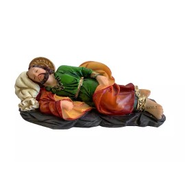 San Jose Dormido Con Base 7"  Religious Figurine Saint Joseph Resin