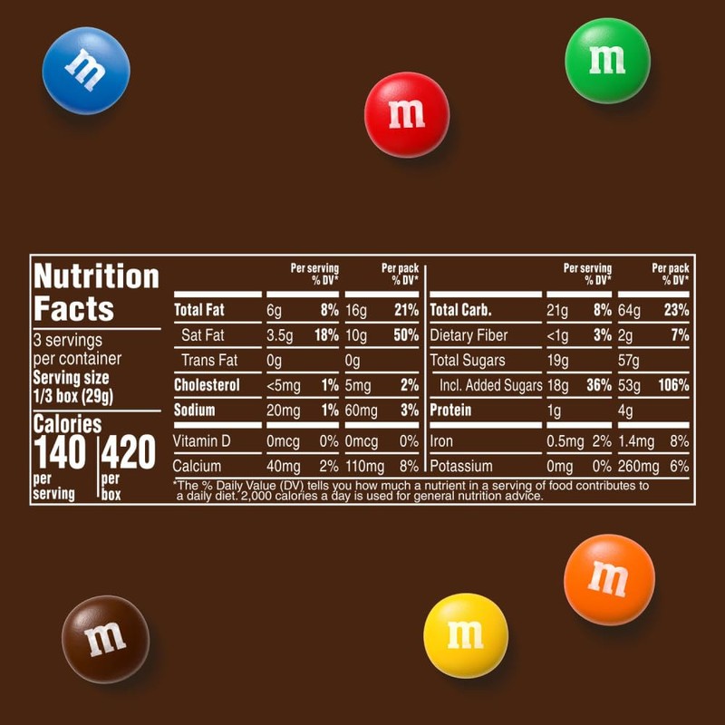 M&M'S Milk Chocolate Candy Movie Theater Box, 3.10 Ounce (Pack
