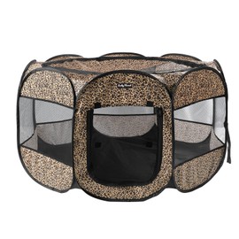 Lucky Monet Portable Dog Cat Playpen Small Dog Puppy Kitten Play Pens Indoor Pop Up Travel Dog Pen for Outdoor Camping Use