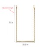 WFDERAN 2 Pcs Height Adjustable Metal Chain Clothing Hanging Racks,Creative