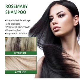 2PCS Eloria Beauty Shampoo,Rosemary Hair Growth Shampoo,Natural Thickening & Strengthening shampoos with Hydrolyzed Keratin for Thinning Hair & Hair Loss