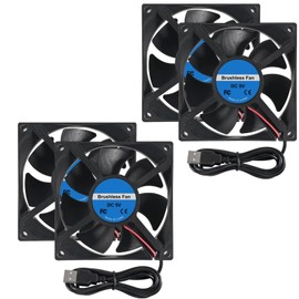 D-FLIFE 4pcs 8025 Cooling Fan 80x80x25mm DC 5V USB Cooler Brushless Fan 80mm Fan XH2.54 USB for DIY PC Computer Cooling Case Fan 80mm 25mm (5V USB)