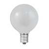 Novelty Lights 25 Pack G40 Frosted White Outdoor Globe Bulbs,