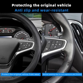 CACAWIZ - Funda para volante de coche para Mazda, compatible con Mazda 3, Mazda 6, Mazda 5, CX-50, piel premium, diseño deportivo, color negro