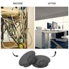 8 Pack 80mm Plastic Desk Cable Grommets, Black Wire Organizer