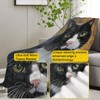 VANZEV Tuxedo Cat Throw Blanket, Soft Cozy Fleece, Lightweight Warm