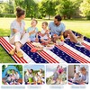 Poedist Extra Large Patriotic Picnic Blanket Waterproof,60"x 80"Foldable Machine Washable