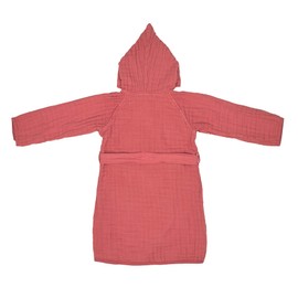 Lässig Muslin 1312013611-18 Bathrobe Rosewood, 12-18 Months, Pink, 240 g