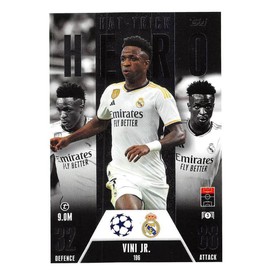 Match Attax Extra 2023 2024 Vini JR Hat Trick Hero Trading Card