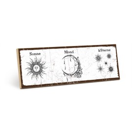 TypeStoff Wooden Sign with Saying - Sun - Vintage Look with Quote as Gift and Decoration on the Theme Moon and Stars - HS-00937