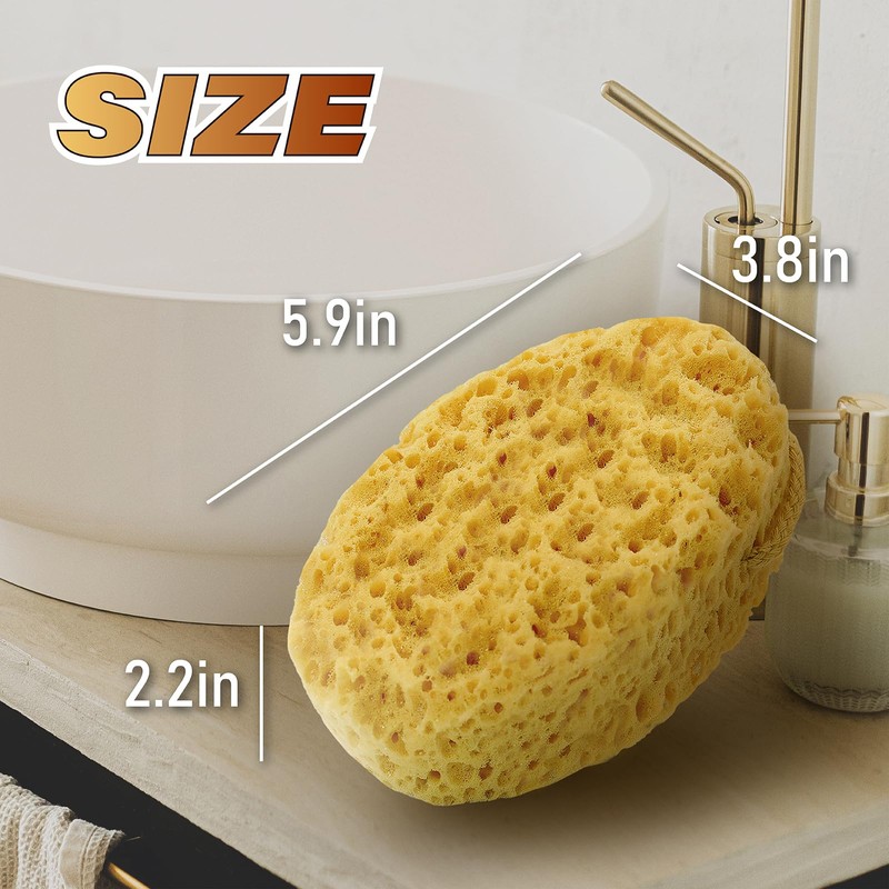 myHomeBody Bath Sponge, Foam Loofah, Body Scrubber for Bathing, Exfoliating