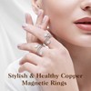 Mahnco Lymphatic Drainage Ring for Women, Magnetic Ring Adjustable Copper