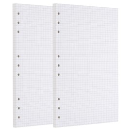 PATIKIL Grid Refill Paper 9-Ring Binder Loose Leaf Planner Filler Paper Planner Inserts, 160 Sheets/320 Pages, Lined