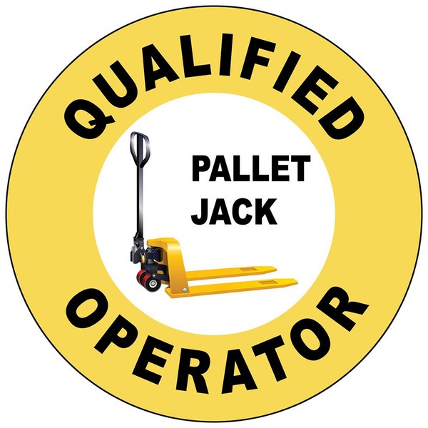 Qualified Pallet Jack Operator 2 Hard Hat Labels Helmet Vinyl