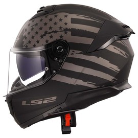 LS2 Helmets Stream II Full Face Motorcycle Helmet W/ SunShield (Matte America Gray/Black - Large)