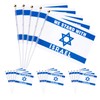 20 Pack Handheld Israel Flags, 5x8 Inch Small Mini Israeli