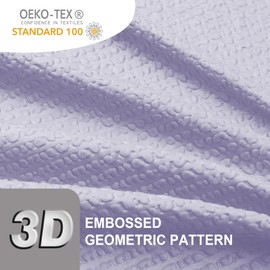 OVZME Berry Cute Shower Curtain, Embossed Textured Fabric Shower Curtain for Bathroom - Soft Cloth & Hotel Spa Luxury, Water Repellent, Machine Washable Shower Curtain, 72X72, Lavender