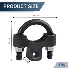 DACIRTY Inner Tie Rod Dismantle Tool, U-tooth Construction High Hardened Synthetic Steel Steering WheelInner Ball Head ToolRudder Wrench, Auxiliary Repair Accessory for Most Cars (Black)