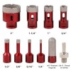 Vearter 10pcs/kit 5/8-11 Diamond Drill Core Bits Set Hole Saw