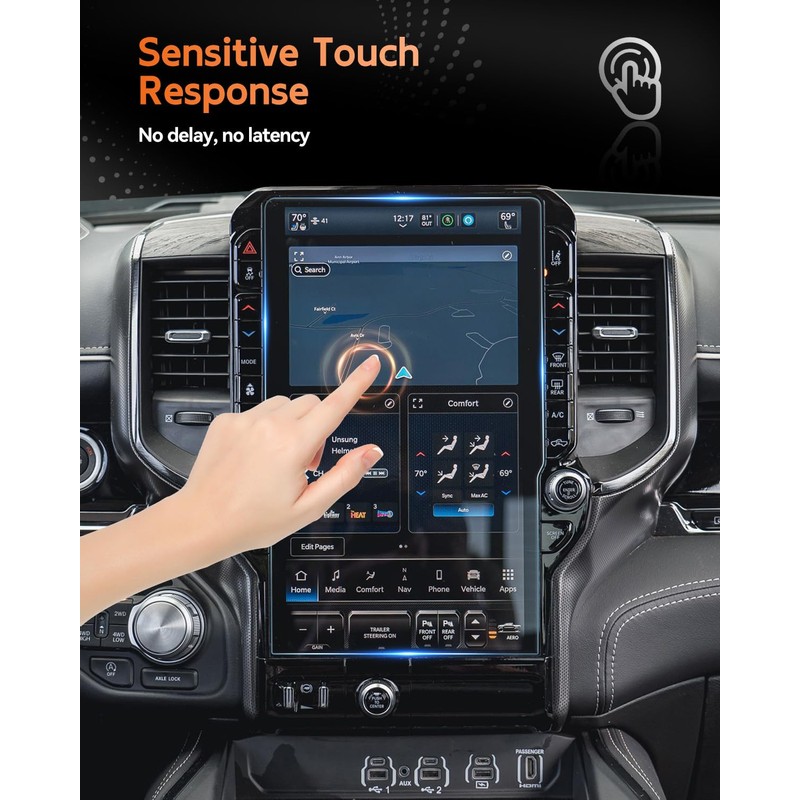 CDEFG For 2025 2026 Dodge RAM 1500 Screen Protector -