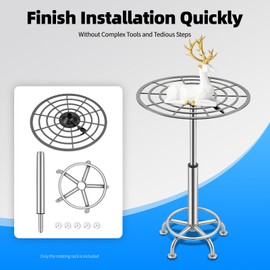 360° Spray Paint Rack, Stable Rotating Paint Rack, Lifting Spray Painting Table,23.6-31.5in Height Adjustable Stable Paint Rack for Door and Car Body, Lifting Spray Painting Table (Circle)