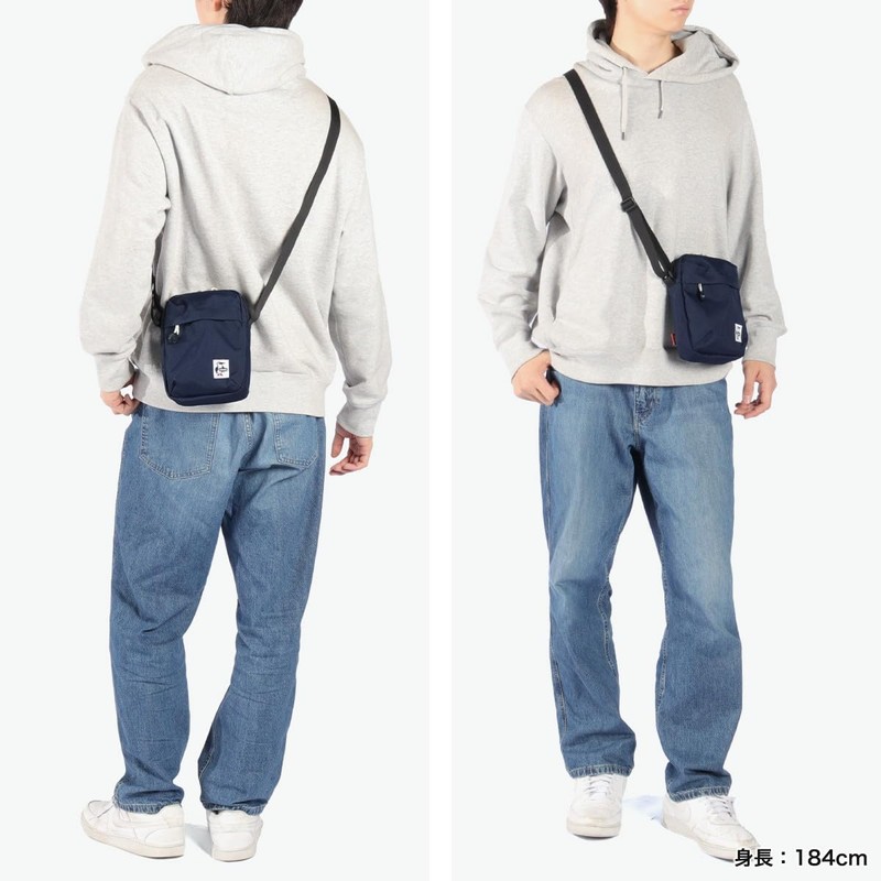Chums Recycle Vertical Mini Shoulder Bag, Black