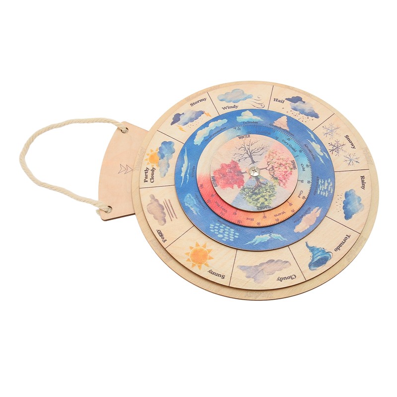 Kids Cognitive Calendar Clock Weather Cloud Seasons Temperature Early Learning