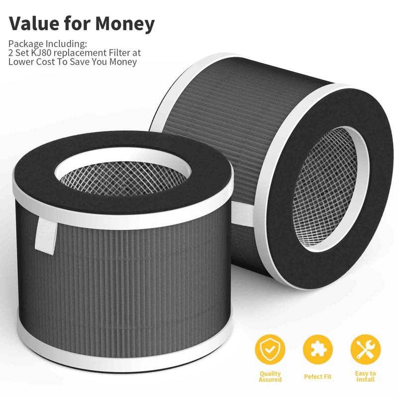 KJ80 Replacement Filters for Happi KJ80 My Happi Purifier, 3-in-1
