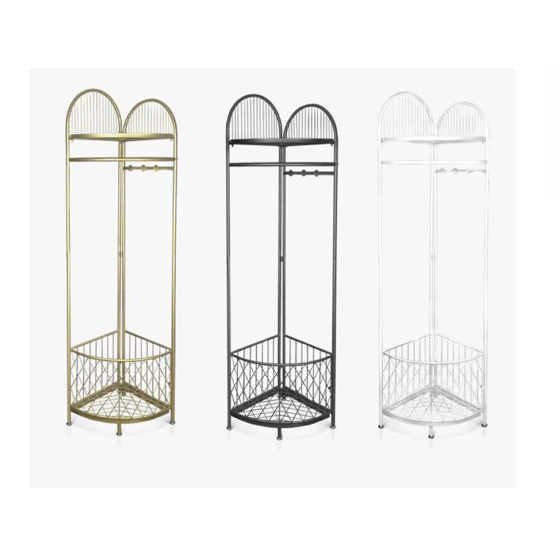 HKaikzo Corner Coat Rack, Gold Clothes Rack with 6 Metal