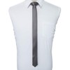 JEMYGINS Mens Slim Silk Tie 4cm Grey Medium, gray
