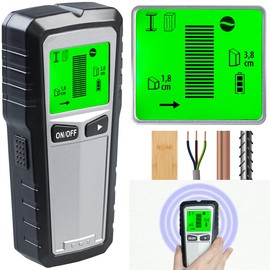AGT Cable Finder: 5-in-1 Multi Detector with LCD Display for Metal, Power Lines & Wood (Multi Detector, Line Finder, Power or Metal Detector)