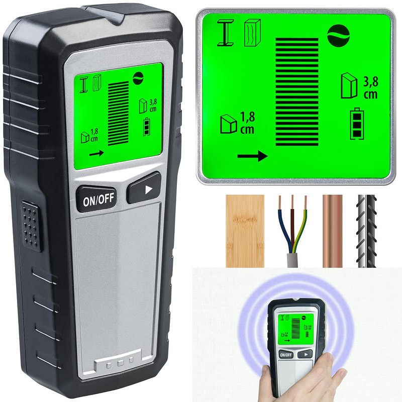 AGT Cable Finder: 5-in-1 Multi Detector with LCD Display for