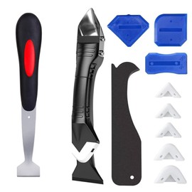 Two sets of Culk remover tool 3 in 1 caulking finishing tools caulk tool set with 3 glass glue corner scrapers and a shovel that can remove stubborn residue (Twopack)